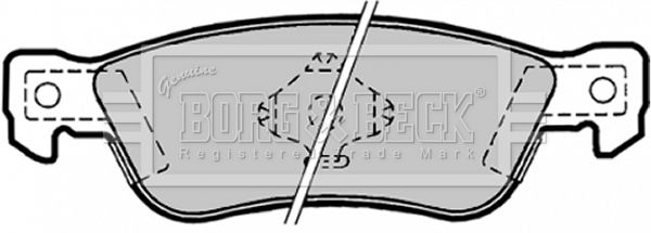 BORG & BECK Комплект тормозных колодок, дисковый тормоз BBP1163